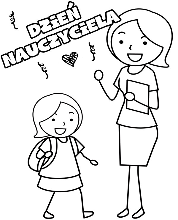 Dzień nauczyciela kolorowanki